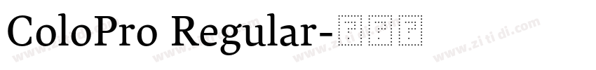 ColoPro Regular字体转换
